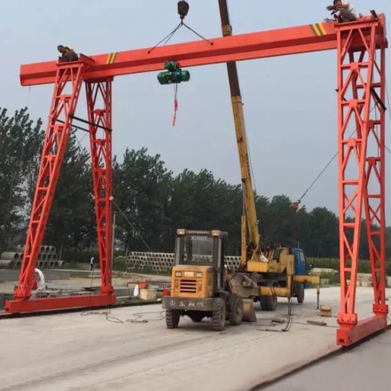 Chinese Supplier MH Type Electric Hoist 5ton Single Girder Gantry Crane