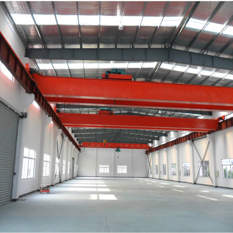 LH Model Material Handling Double Beam Top Running Overhead Crane With Trolley