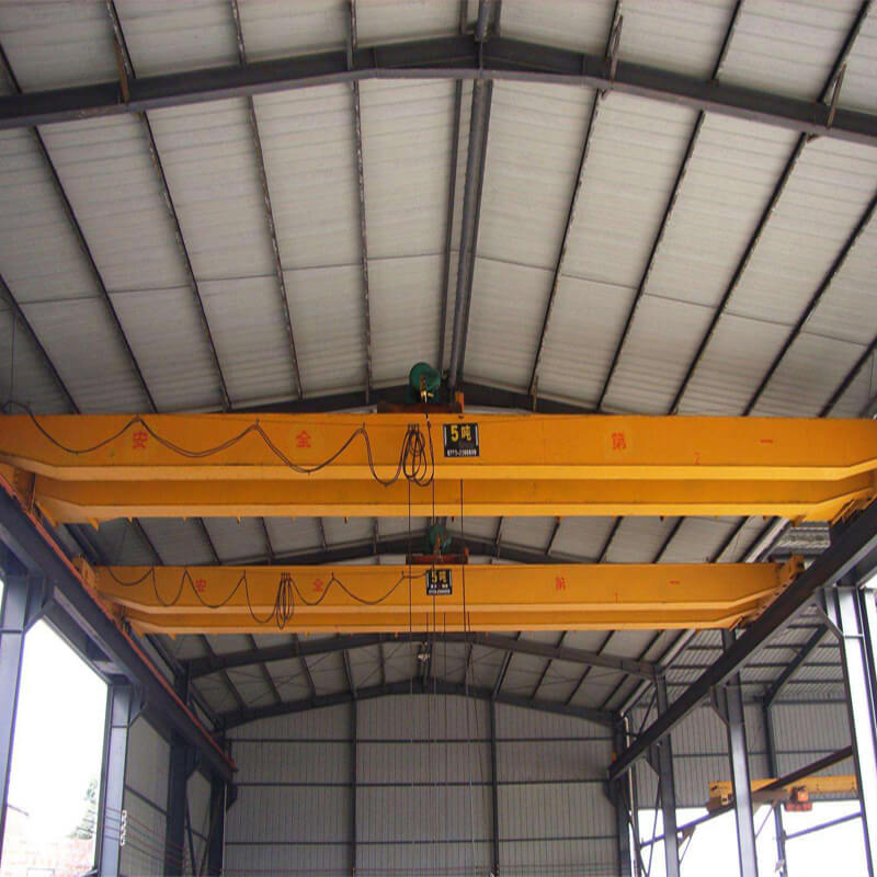 LH Model Material Handling Double Beam Top Running Overhead Crane With Trolley