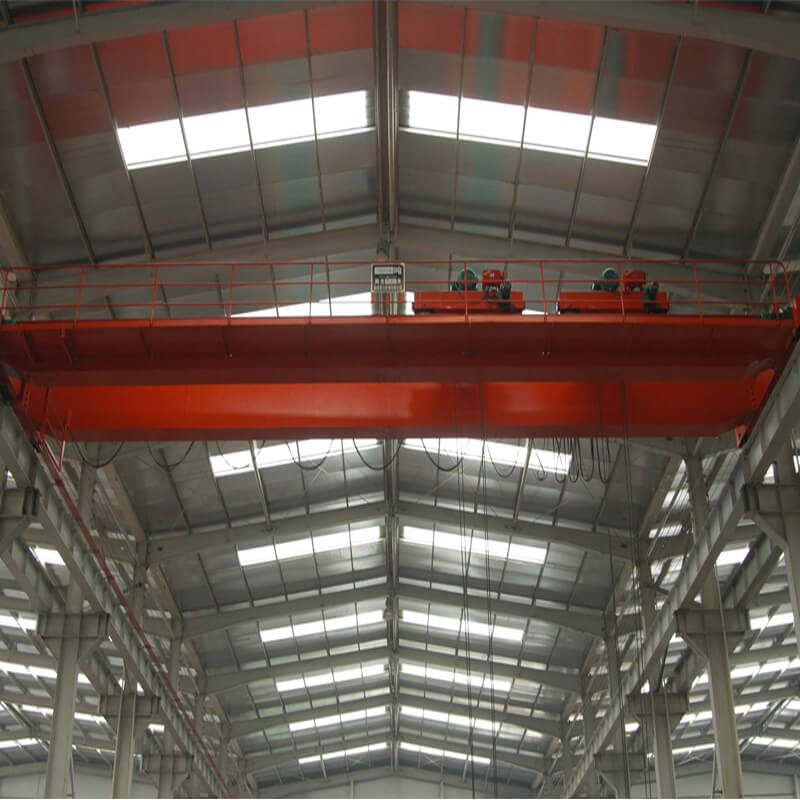 LH Model Material Handling Double Beam Top Running Overhead Crane With Trolley