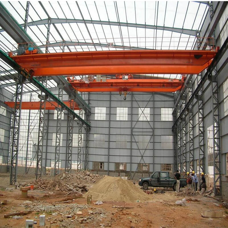 LH Model Material Handling Double Beam Top Running Overhead Crane With Trolley