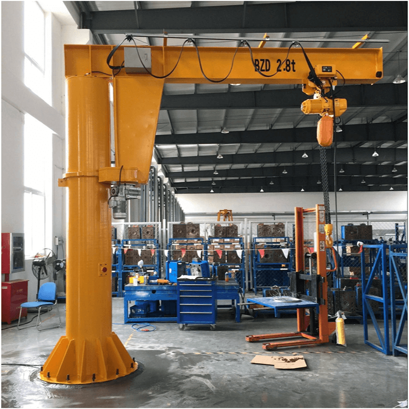 BZ Model Floor Mounted Column Electric Hoist Small Jib Crane