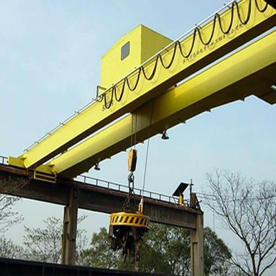 double girder magnetic hauling steel material overhead crane