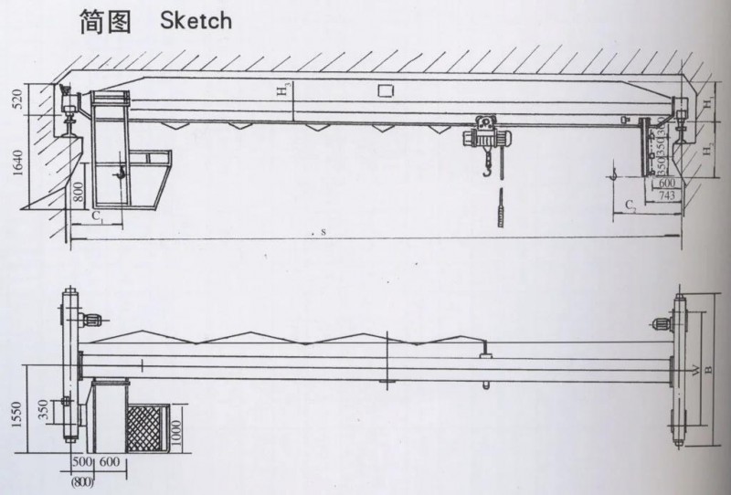 Lx Model Single Girder E. O. T Suspension Overhead Crane 0.5~10ton