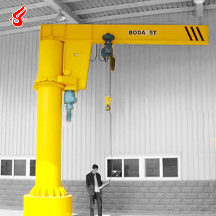 cantilever swinging arms 360 degree rotating electric jib crane