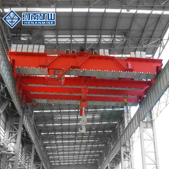 100 Ton Rail Mounted Double Girder Overhead Bridge Crane