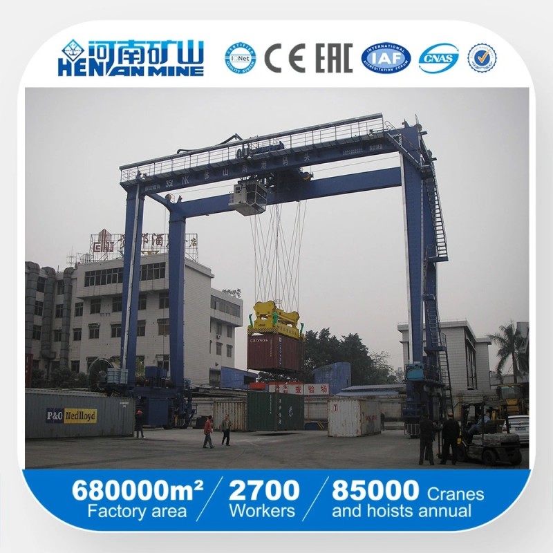 Rtg Type Rubber Tyre Quayside Container Gantry Crane