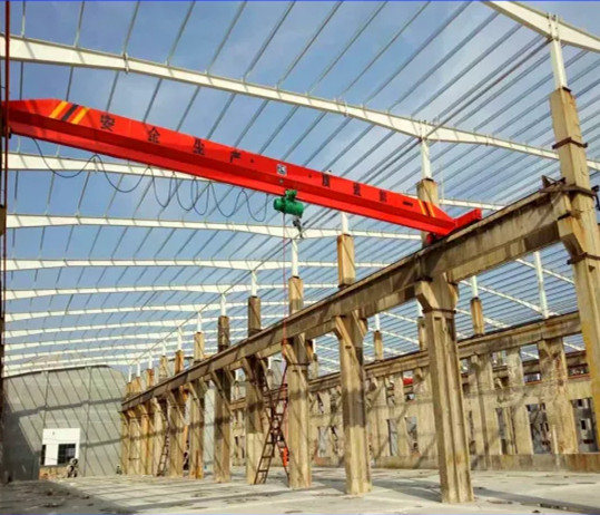 12t Single Girder Top Running Bridge Crane with Convenient Maintenance