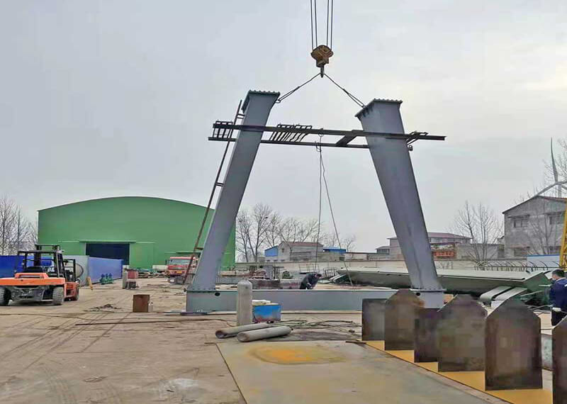 30 Ton Rubber Tyred Gantry Crane Assembled for Testing