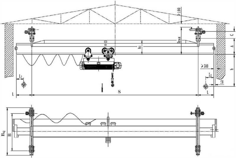 Customizable LX type single beam suspension crane 10 ton Capacity