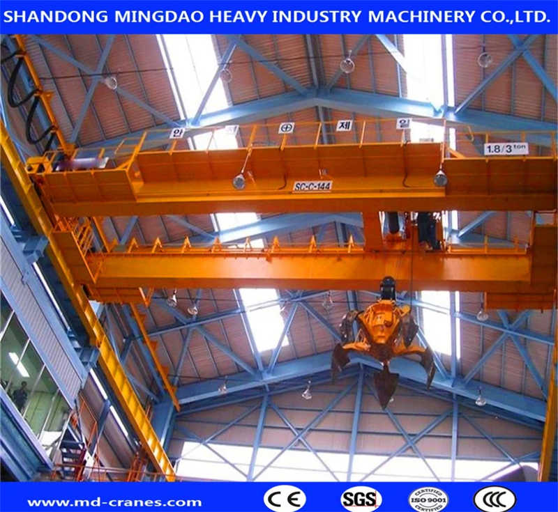 Materials Handling Grab Bucket 20 ton Overhead Crane with ISO Ce Certificates