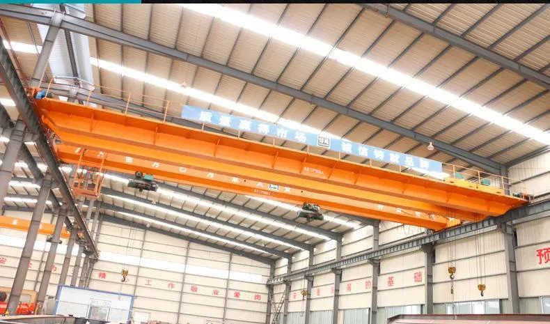 Low Noise Double Girder Beam 20 Ton Overhead Crane Bridge Crane