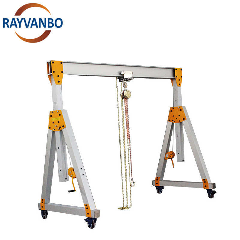 Light Duty 250kg 500kg Adjustable Portable Mobile Aluminium Mini Gantry Cranes