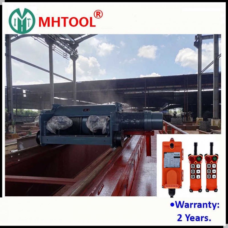 20ton Electric Wire Rope Hoist Double Girder Rail Crane Trolley Manufacturer