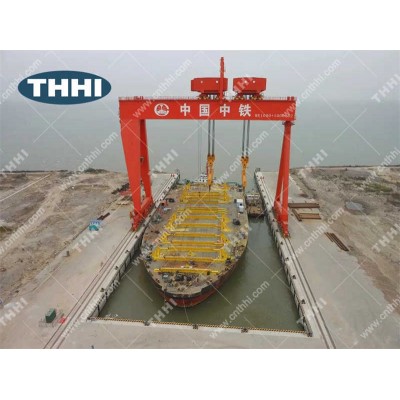 Outdoor Rail Mounted Shipbuilding 200 T Double Girder Industrial Gantry Cranes