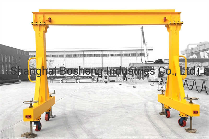 Mh 20t Single Girder Gantry Crane with Electric Wirerope Hoist Outdoor Use