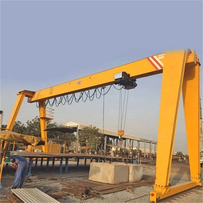 Mh 20t Single Girder Gantry Crane with Electric Wirerope Hoist Outdoor Use