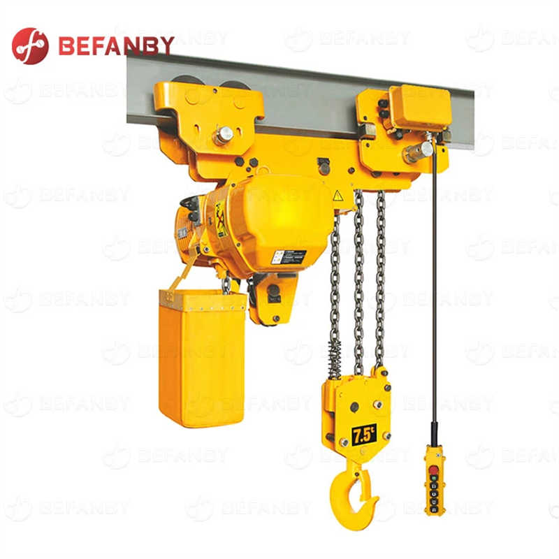 Building Board Low Headroom Heavy Lifting Electric Chain Hoist 4 Ton