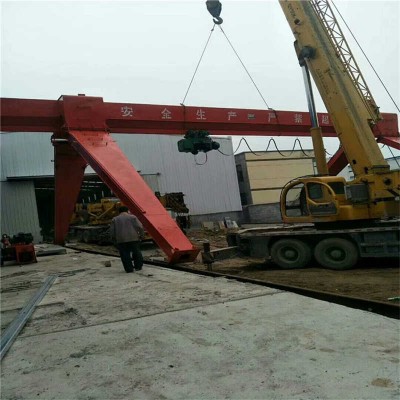 Europe Style 4 Wheel Single Girder Gantry Crane with Hoist