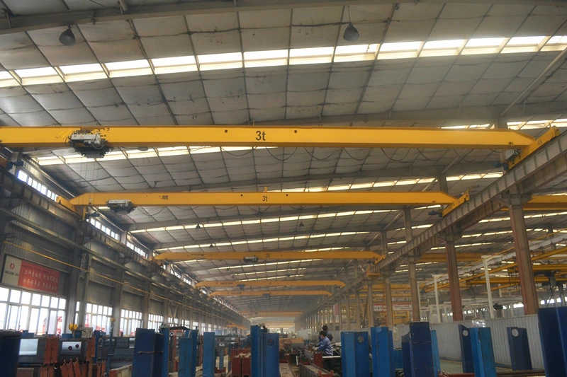 10ton Running Single Girder Bridge Crane Electric Double Hook