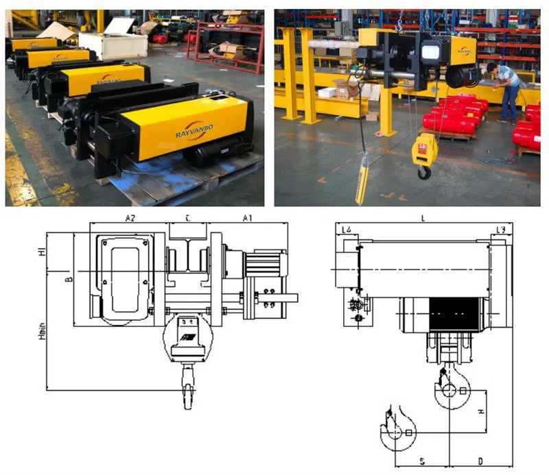 Customized Factory Warehouse 10ton European Electric Wire Rope Hoist