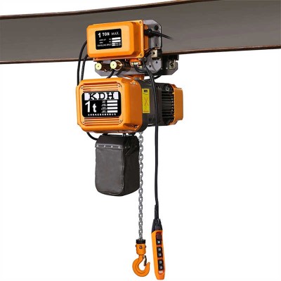 1ton Movable Motor Hoist Construction Hoist with Manual Trolley