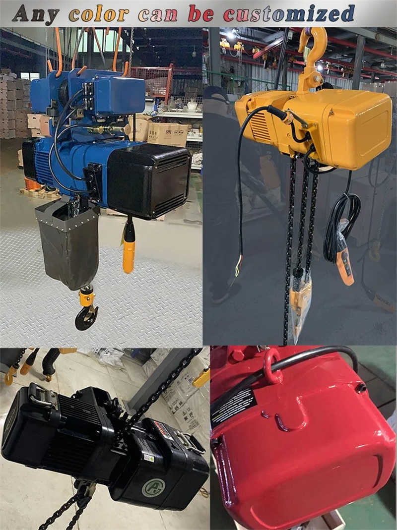 1ton Movable Motor Hoist Construction Hoist with Manual Trolley