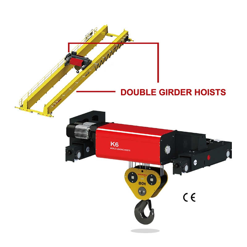 FEM DIN Standard Safer 5ton 6.3ton 10t Electric Wire Rope Hoist