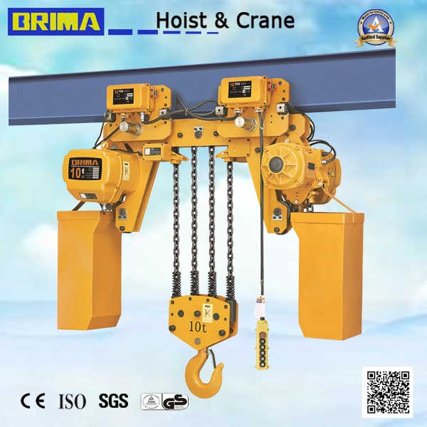 15t Low Headroom Electric Chain Hoist with Trolley