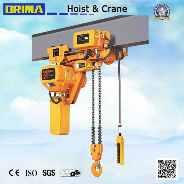 15t Low Headroom Electric Chain Hoist with Trolley