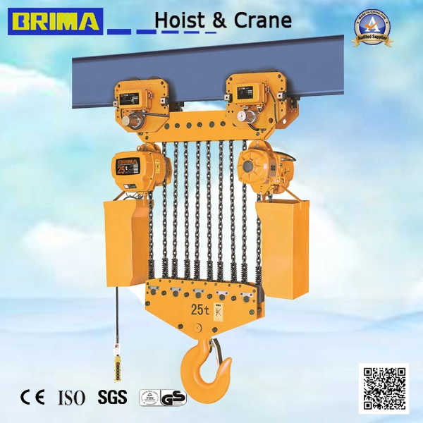 15t Low Headroom Electric Chain Hoist with Trolley