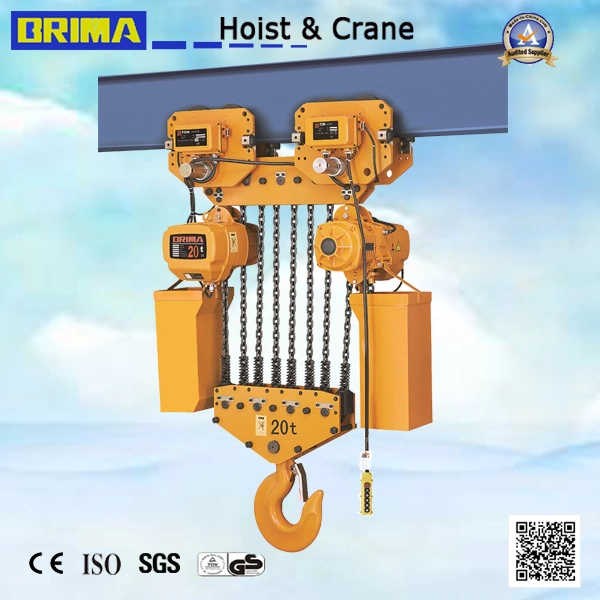 15t Low Headroom Electric Chain Hoist with Trolley