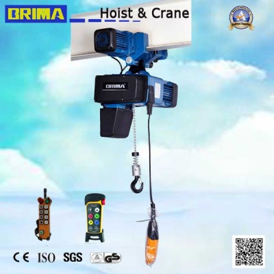 250kg Low Headroom European Electric Chain Hoist with Monorail Trolley