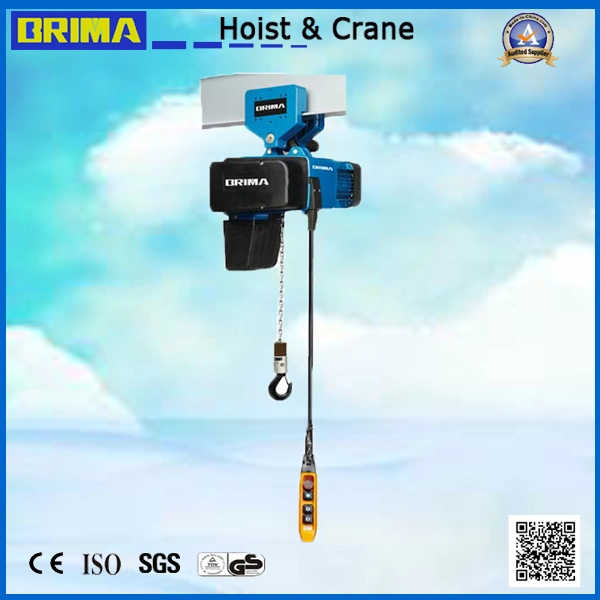 250kg Low Headroom European Electric Chain Hoist with Monorail Trolley