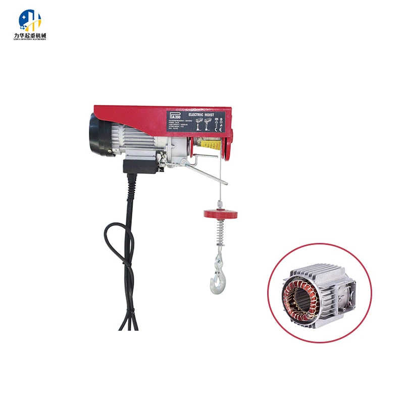 200kg Hoist Mini Cable Electric Hoist 220V 230V Wire Rope PA Mini Electric Hoist