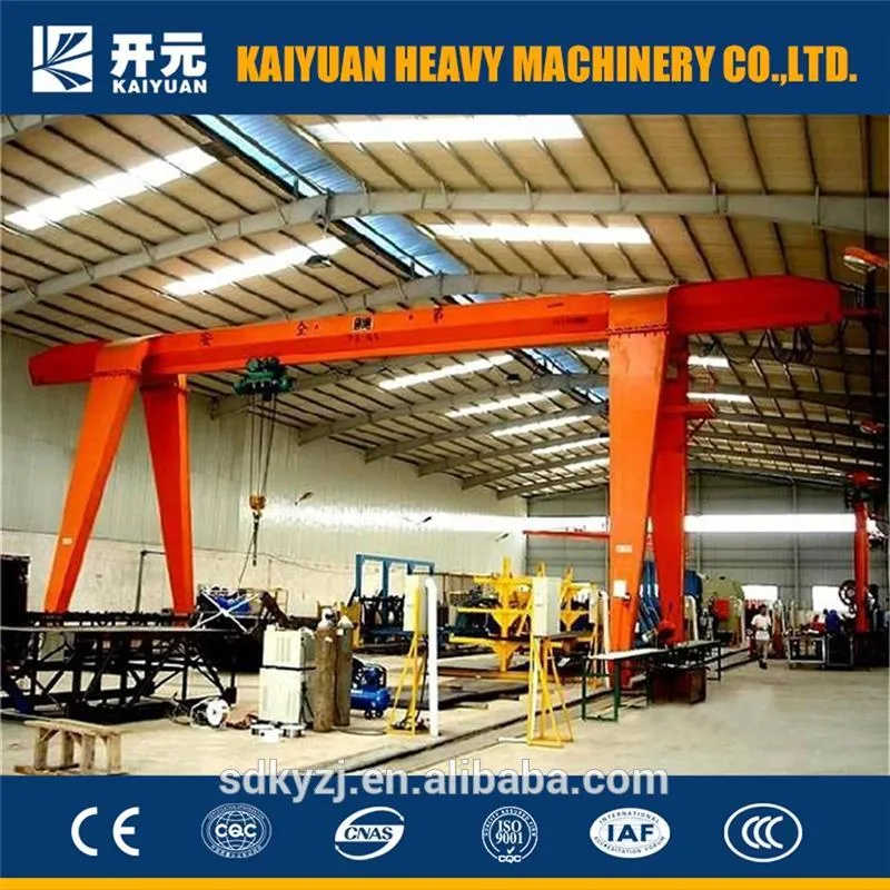 Workshop Stockyard Traveling Electric Single Girder Gantry Crane up to 50t