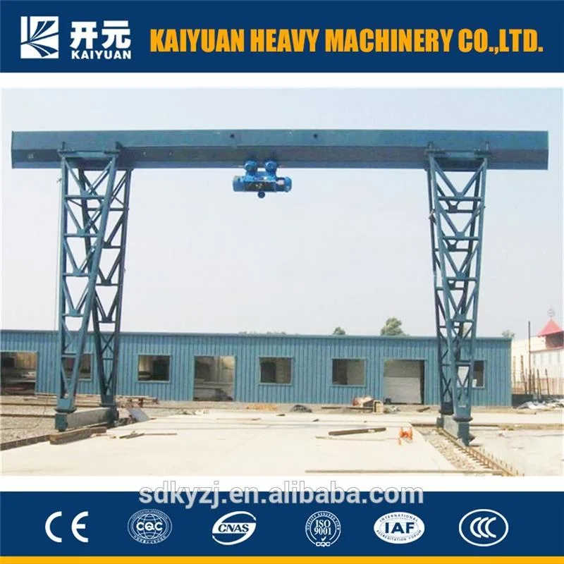 Workshop Stockyard Traveling Electric Single Girder Gantry Crane up to 50t