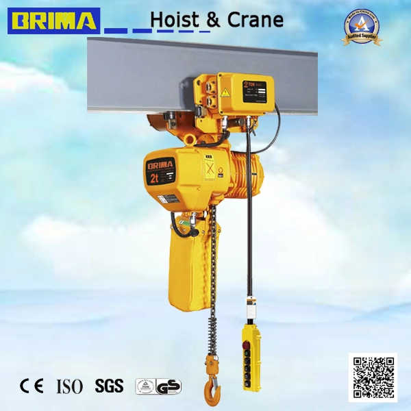 5t 2 Falls Single Speed Low Headroom Electric Chain Hoist Overhead Crane