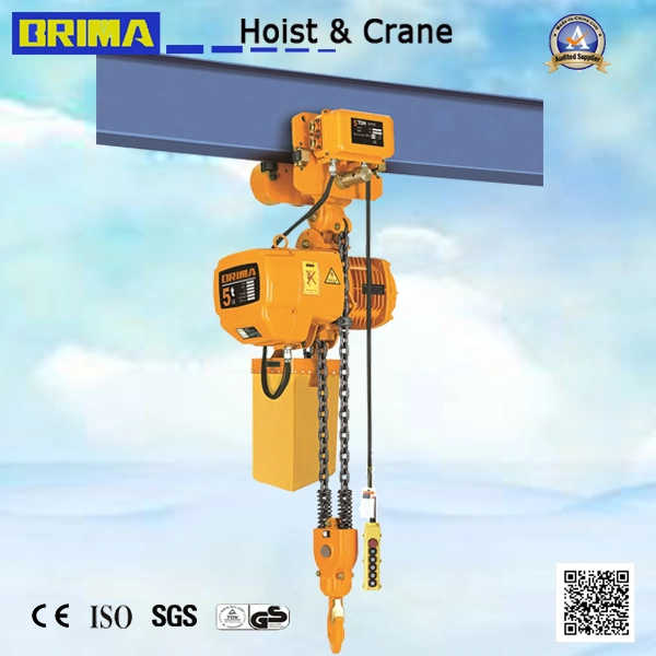 5t 2 Falls Single Speed Low Headroom Electric Chain Hoist Overhead Crane