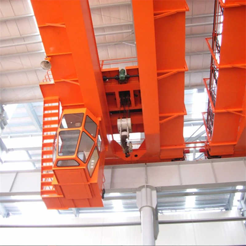 Double Beam Grab Bucket Electromagnetic Rail Mobile Bridge Crane