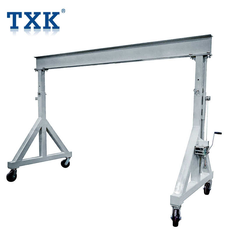 Single Beam Aluminium Hand Gantry Crane with Manual Chain Hoist