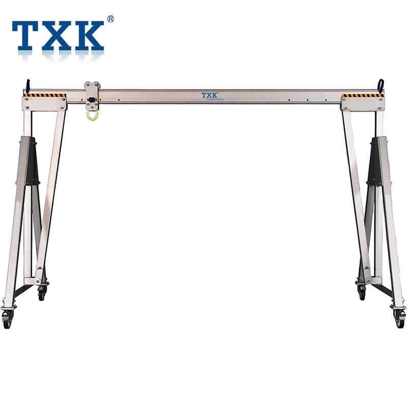 Single Beam Aluminium Hand Gantry Crane with Manual Chain Hoist