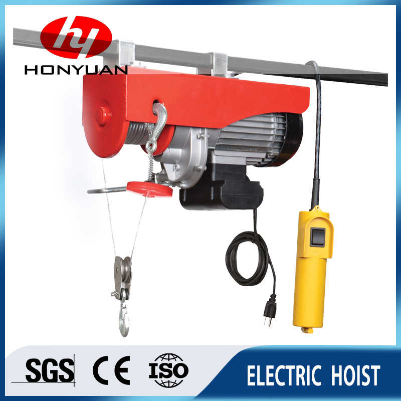 990kg 220V Mini Electric Wire Hoist Block with Hook, Lifting Height 12m