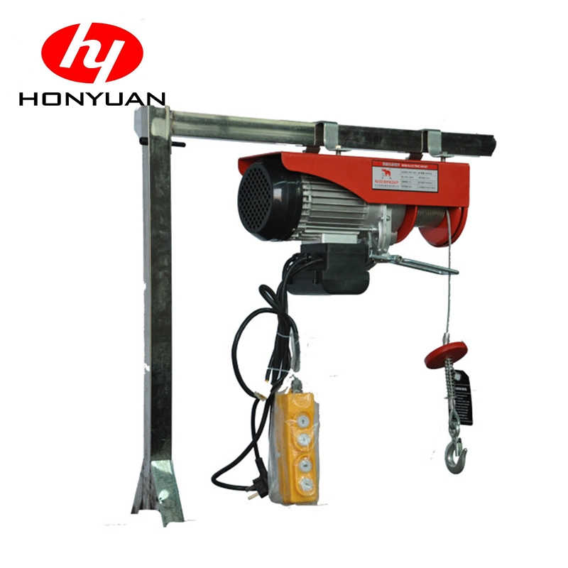 990kg 220V Mini Electric Wire Hoist Block with Hook, Lifting Height 12m