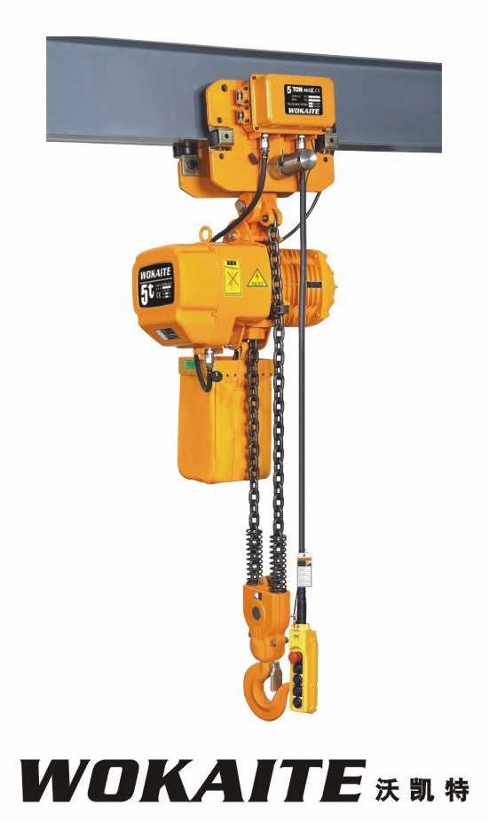 380V 5ton Single/Dual Speed Electric Chain Hoist with Trolley Lifting