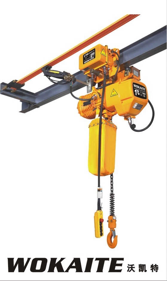 380V 1ton Single/Dual Speed Electric Chain Hoist with Trolley Lifting