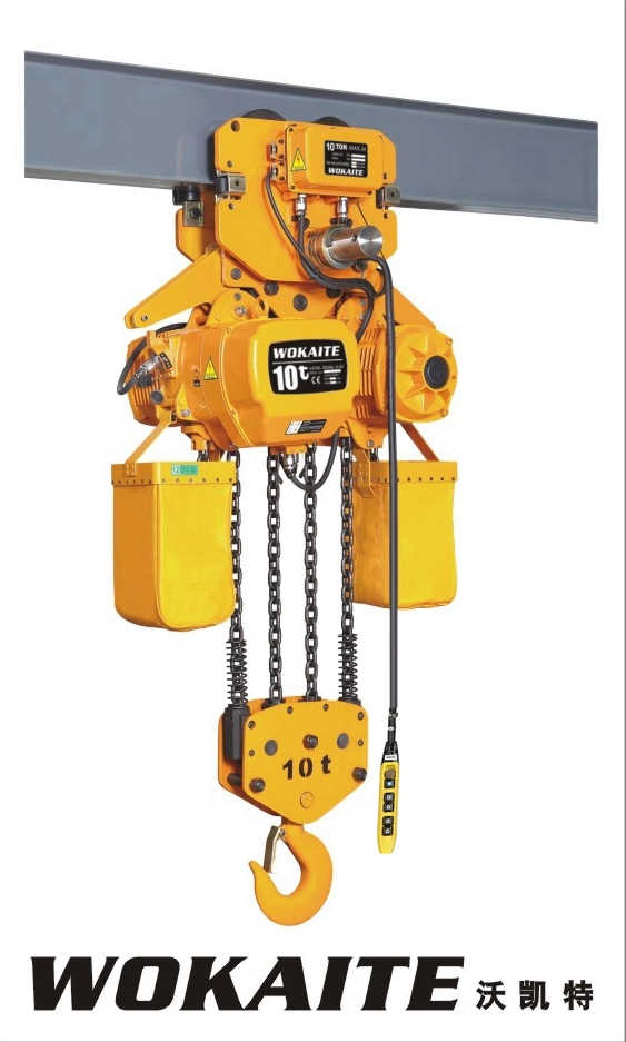 380V 10ton Single/Dual Speed Electric Chain Hoist with Trolley Lifting