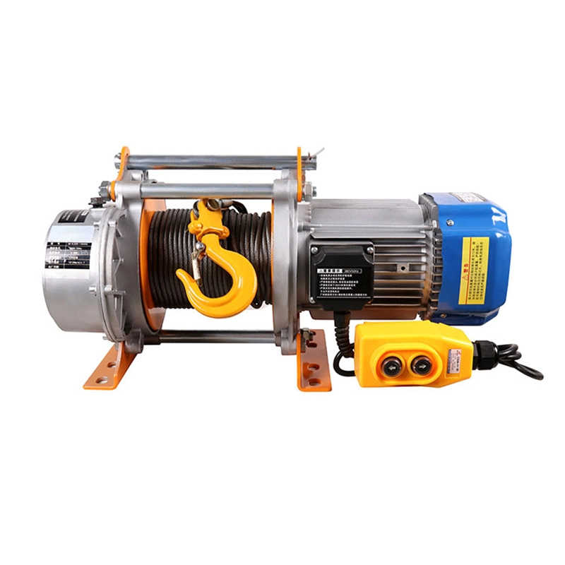 Fast Speed Small Electric Wire Rope Winches 800kg 1000kg Electric Hoist