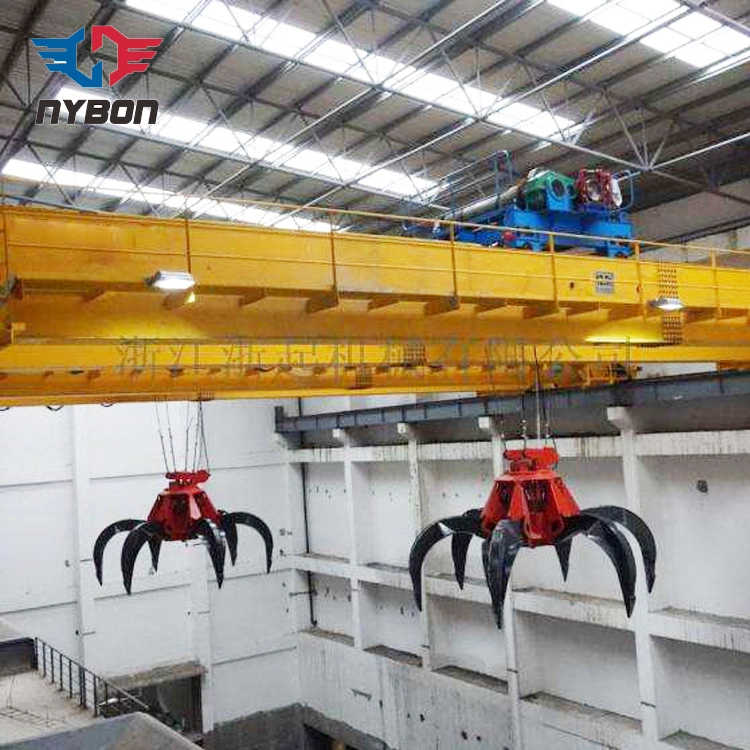 Scrap Metal Bulk Material Handling Double Girder Overhead Travel Grab Eot Cranes