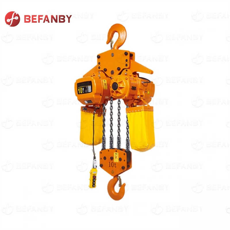 Durable Port Metal Plate Hook Type Electric Chain Hoist 5 Ton